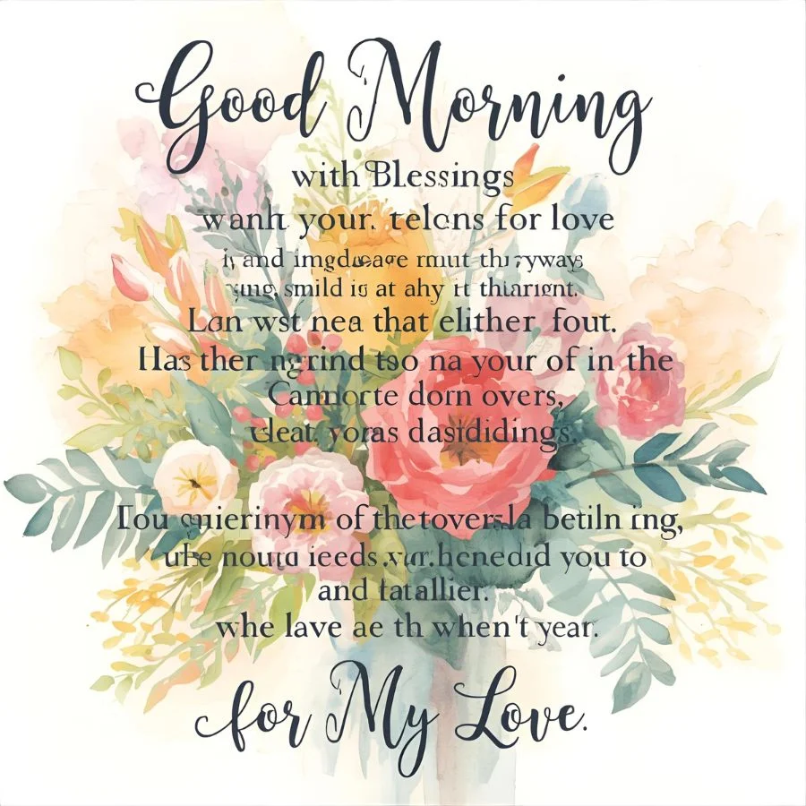 Good Morning Messages with Blessings for My Love