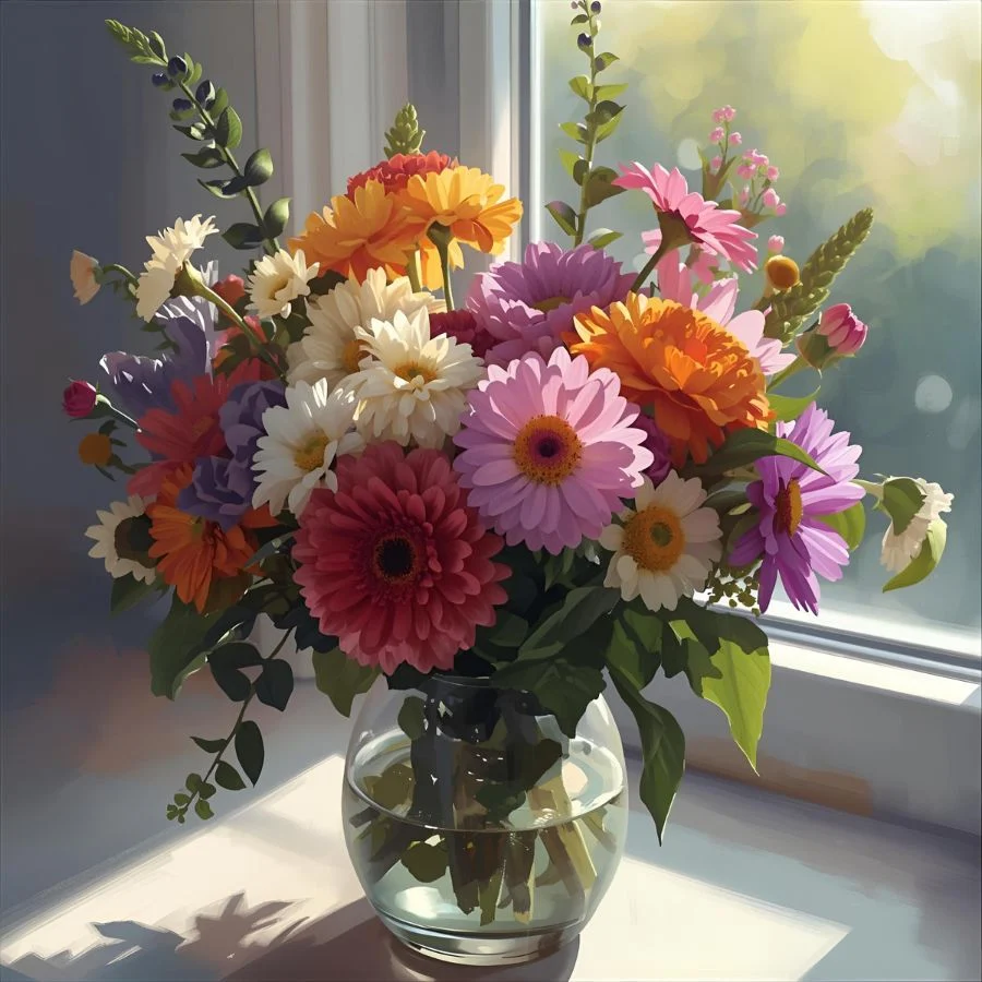 Good Morning with Mixed Flowers