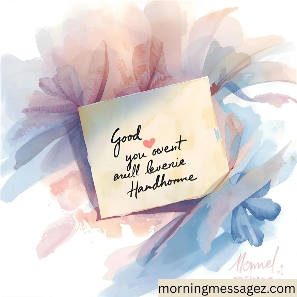 Romantic Good Morning Handsome Messages