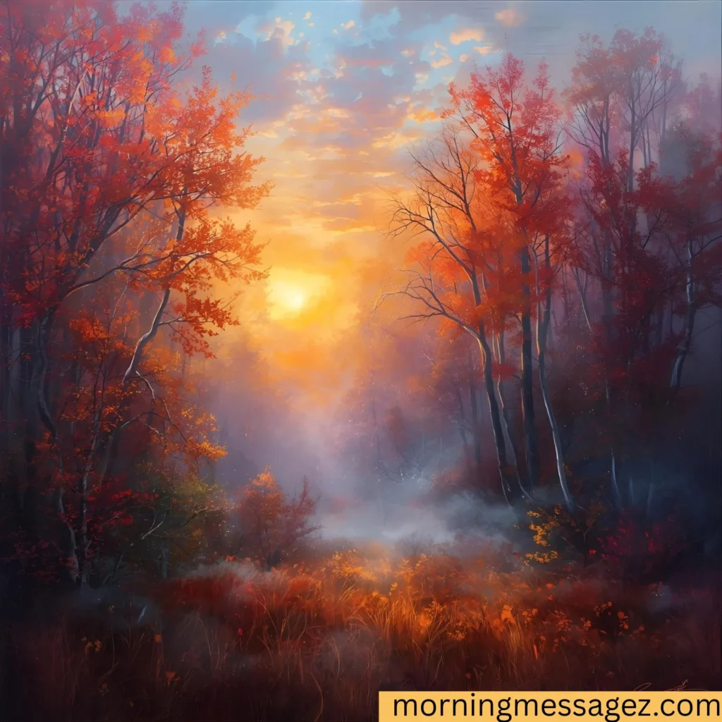 Beautiful Fall Scenery Good Morning Images