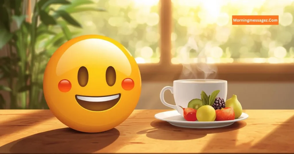 Good Morning Emoji in Nature Vibes
