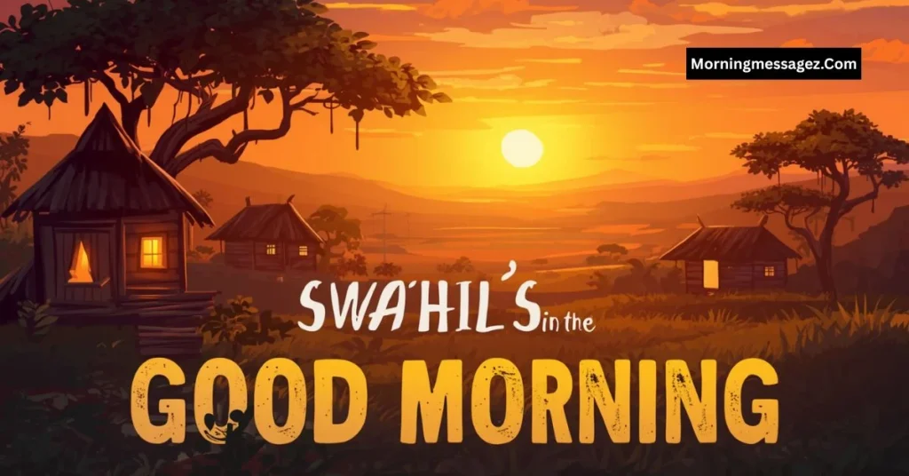 Cute Good Morning in Swahili