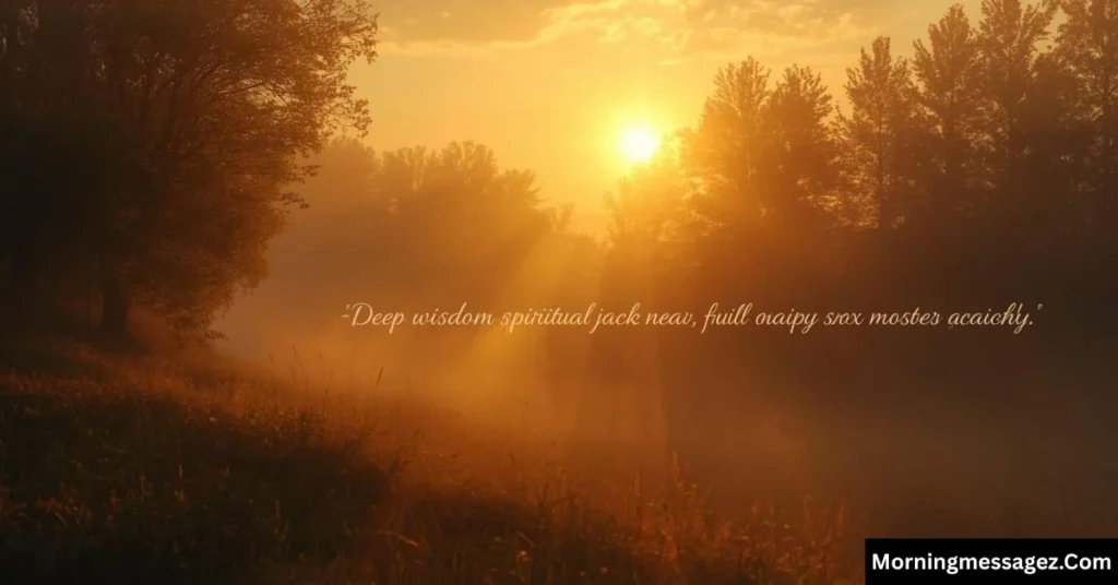 Deep Wisdom Spiritual Good Morning Quotes
