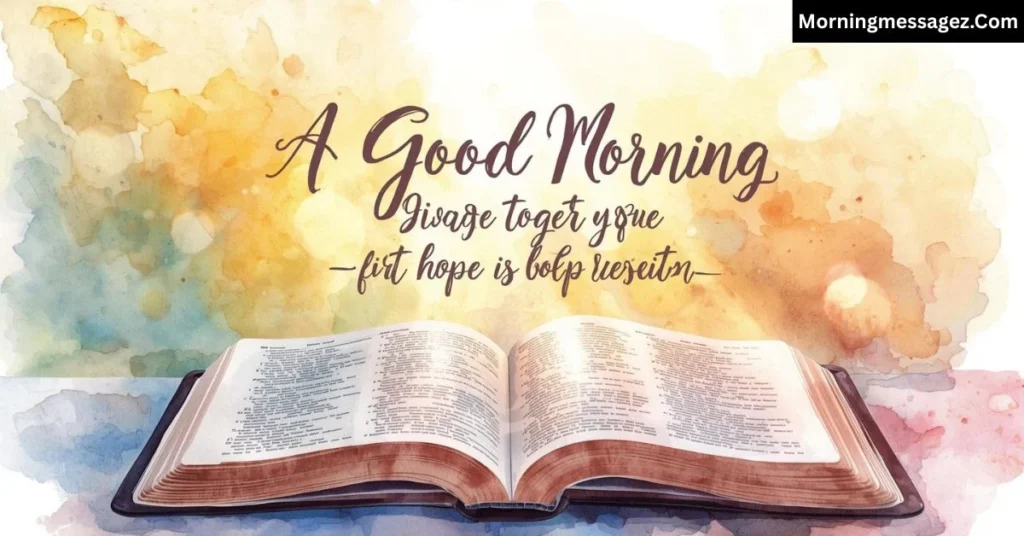 Good Morning Bible Verses for Hope