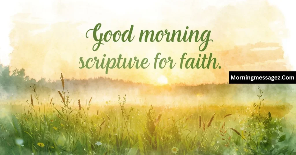 Good Morning Scripture for Faith 