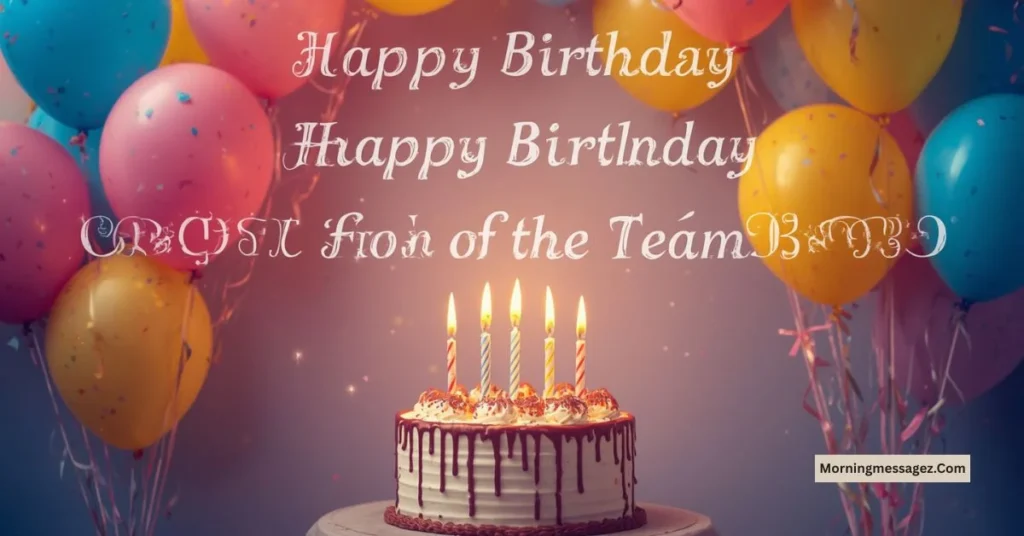 Birthday Message to Boss from Team
