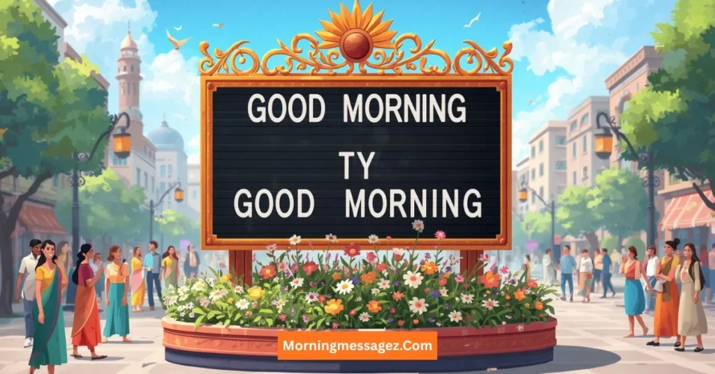 Friendly Scrolling Message Sign Good Morning Messages
