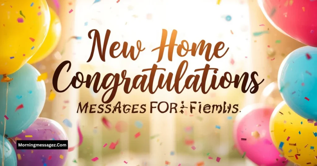 New Home Congratulations Messages for Friends 
