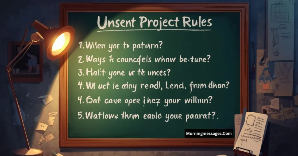 Unsent Project Rules