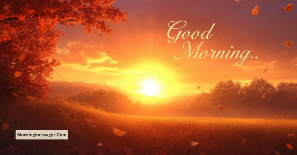 Beautiful Fall Sunrise Good Morning Messages