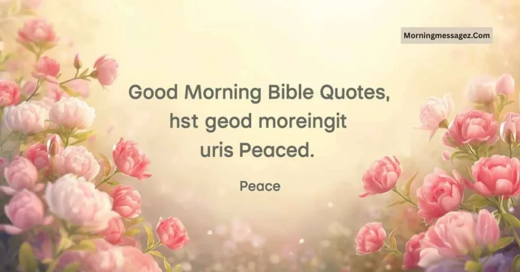 Good Morning Bible Quotes About Peace
