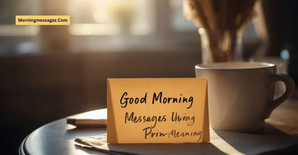 Good Morning Messages Using Prin Meaning