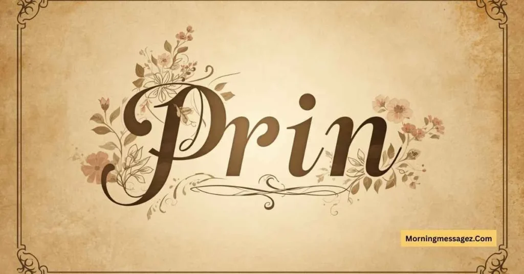 Prin Meaning as a Name or Nickname