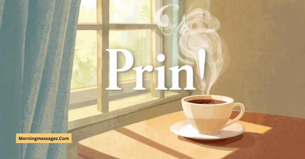 Prin Meaning in Good Morning Messages