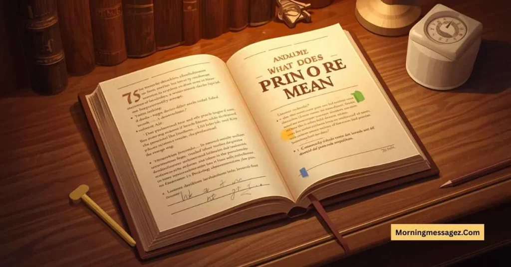 What Does Prin Mean