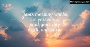 Good Morning Bible Verses