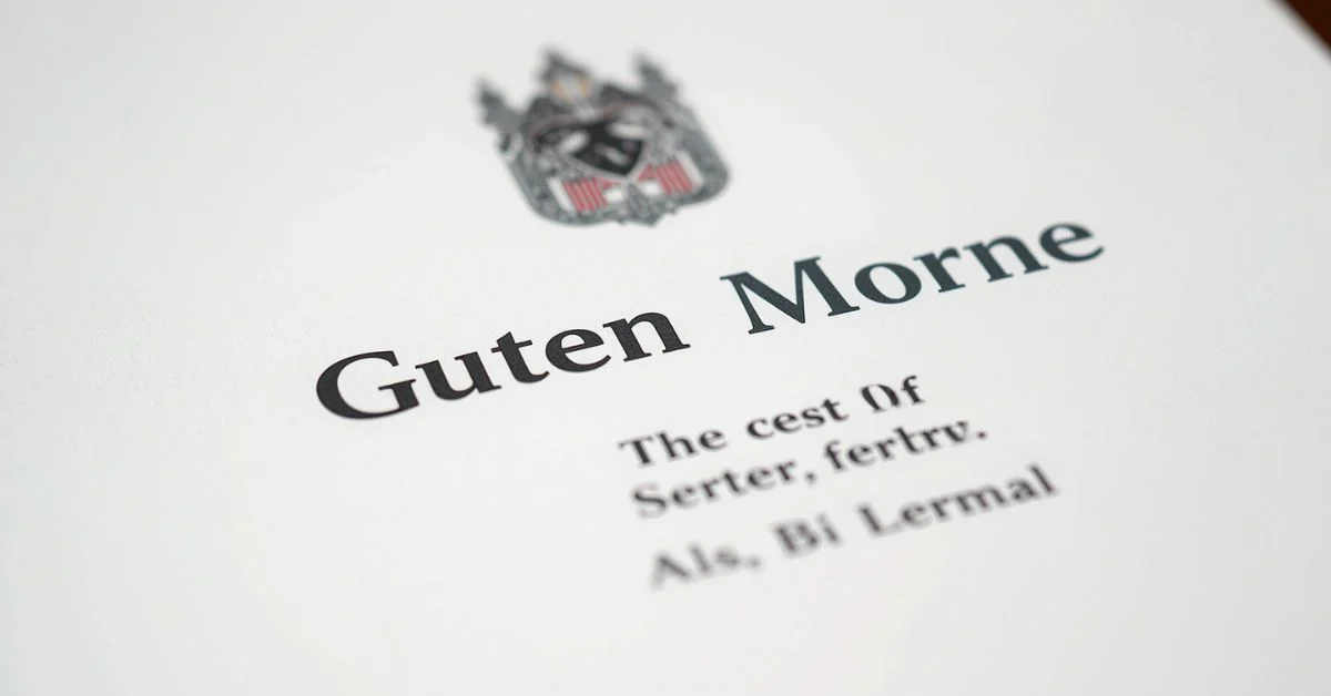 How Do You Say Good Morning in German