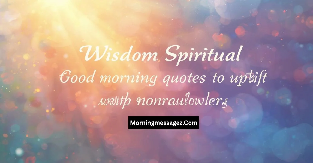 Wisdom Spiritual Good Morning Quotes