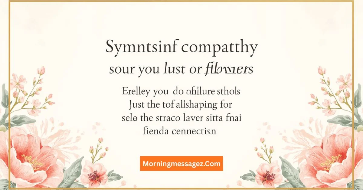 Short Sympathy Message for Flowers