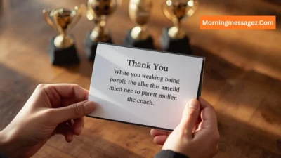 Thank You Message to Coach From Parent