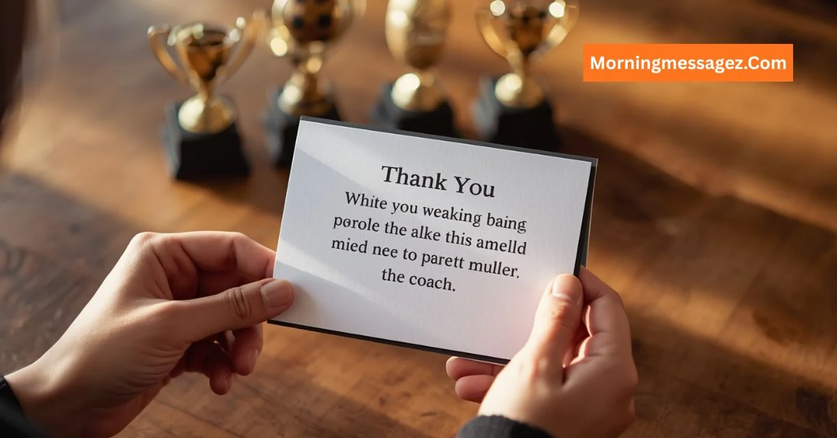 Thank You Message to Coach From Parent